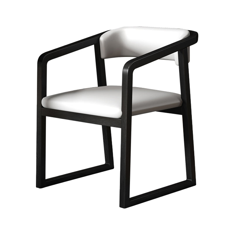 Traditional Style Ash Chairs Open Back Arm Kitchen Single Dining Chair Black Clearhalo ' kitchen&dining_furn' 'Dining Chairs' 'Dining Tables & Seating' 'dining_chair' 'furn' 'furn_dining_chair' 'Furniture' 'furniture_dining_chair' 'Kitchen & Dining Furniture' 'kitchen' 4129284