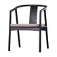 Traditional Style Ash Wood Chairs Dining Room Slat Back Arm Single Chair Black Clearhalo ' kitchen&dining_furn' 'Dining Chairs' 'Dining Tables & Seating' 'dining_chair' 'furn' 'furn_dining_chair' 'Furniture' 'furniture_dining_chair' 'Kitchen & Dining Furniture' 'kitchen' 4129297