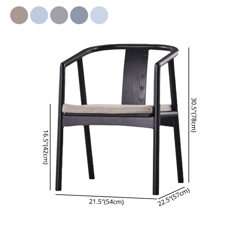Traditional Style Ash Wood Chairs Dining Room Slat Back Arm Single Chair Clearhalo ' kitchen&dining_furn' 'Dining Chairs' 'Dining Tables & Seating' 'dining_chair' 'furn' 'furn_dining_chair' 'Furniture' 'furniture_dining_chair' 'Kitchen & Dining Furniture' 'kitchen' 4129307