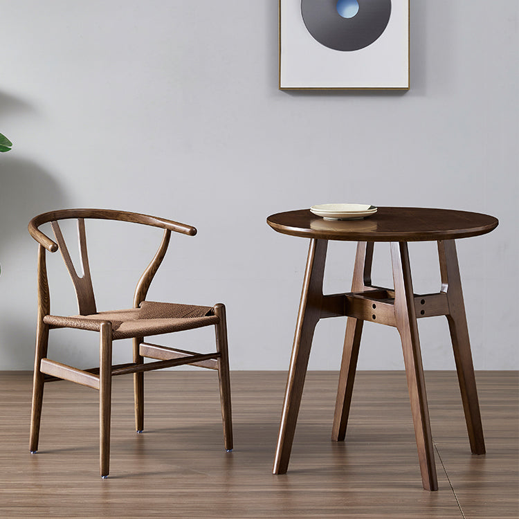 Contemporary Upholstered Restaurant Arm Chair Natural Wishbone Dining Chair Clearhalo ' kitchen&dining_furn' 'Dining Chairs' 'Dining Tables & Seating' 'dining_chair' 'furn' 'furn_dining_chair' 'Furniture' 'furniture_dining_chair' 'Kitchen & Dining Furniture' 'kitchen' 4129313