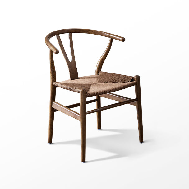 Contemporary Upholstered Restaurant Arm Chair Natural Wishbone Dining Chair Clearhalo ' kitchen&dining_furn' 'Dining Chairs' 'Dining Tables & Seating' 'dining_chair' 'furn' 'furn_dining_chair' 'Furniture' 'furniture_dining_chair' 'Kitchen & Dining Furniture' 'kitchen' 4129317