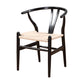 Contemporary Upholstered Restaurant Arm Chair Natural Wishbone Dining Chair Black White 1 Piece Clearhalo ' kitchen&dining_furn' 'Dining Chairs' 'Dining Tables & Seating' 'dining_chair' 'furn' 'furn_dining_chair' 'Furniture' 'furniture_dining_chair' 'Kitchen & Dining Furniture' 'kitchen' 4129321