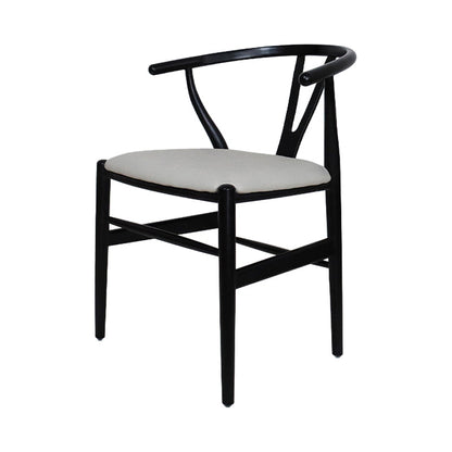 Contemporary Upholstered Restaurant Arm Chair Natural Wishbone Dining Chair Black-Blue 1 Piece Clearhalo ' kitchen&dining_furn' 'Dining Chairs' 'Dining Tables & Seating' 'dining_chair' 'furn' 'furn_dining_chair' 'Furniture' 'furniture_dining_chair' 'Kitchen & Dining Furniture' 'kitchen' 4129326