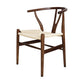 Contemporary Upholstered Restaurant Arm Chair Natural Wishbone Dining Chair Walnut White 1 Piece Clearhalo ' kitchen&dining_furn' 'Dining Chairs' 'Dining Tables & Seating' 'dining_chair' 'furn' 'furn_dining_chair' 'Furniture' 'furniture_dining_chair' 'Kitchen & Dining Furniture' 'kitchen' 4129341