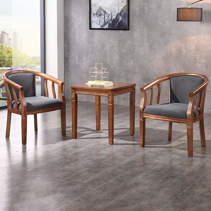 Traditional Wood Dining Armless Chair Linen Fabric Dining Chair for Restaurant Clearhalo ' kitchen&dining_furn' 'Dining Chairs' 'Dining Tables & Seating' 'dining_chair' 'furn' 'furn_dining_chair' 'Furniture' 'furniture_dining_chair' 'Kitchen & Dining Furniture' 'kitchen' 4129345