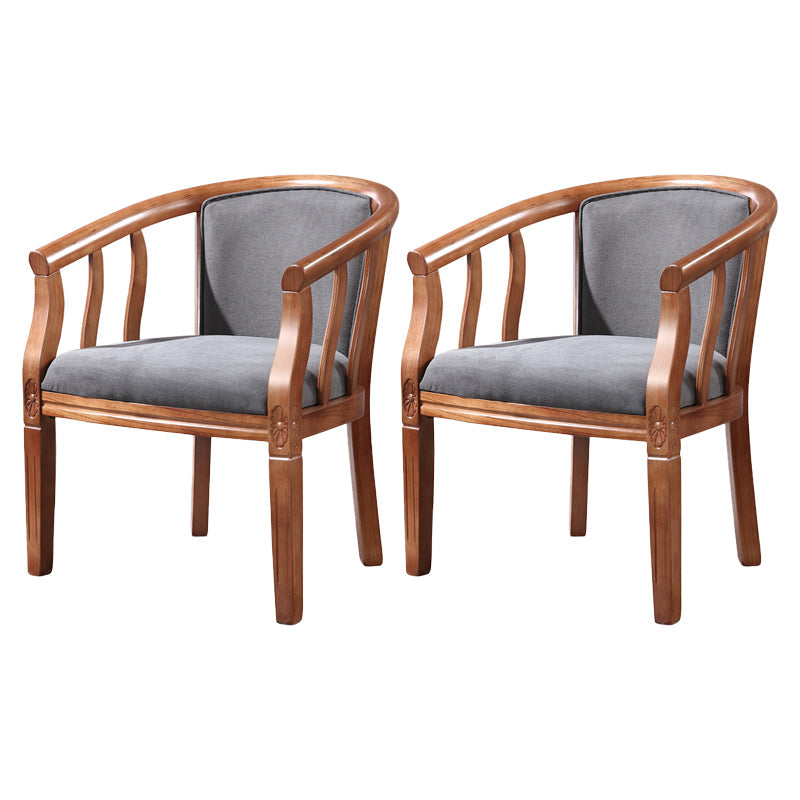 Traditional Wood Dining Armless Chair Linen Fabric Dining Chair for Restaurant Dark Gray 2 Piece Set Clearhalo ' kitchen&dining_furn' 'Dining Chairs' 'Dining Tables & Seating' 'dining_chair' 'furn' 'furn_dining_chair' 'Furniture' 'furniture_dining_chair' 'Kitchen & Dining Furniture' 'kitchen' 4129346