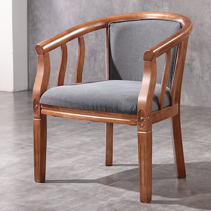 Traditional Wood Dining Armless Chair Linen Fabric Dining Chair for Restaurant Dark Gray 1 Piece Clearhalo ' kitchen&dining_furn' 'Dining Chairs' 'Dining Tables & Seating' 'dining_chair' 'furn' 'furn_dining_chair' 'Furniture' 'furniture_dining_chair' 'Kitchen & Dining Furniture' 'kitchen' 4129347