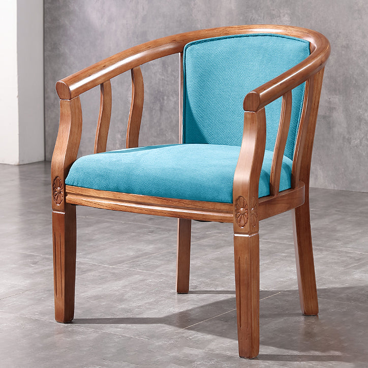Traditional Wood Dining Armless Chair Linen Fabric Dining Chair for Restaurant Sky Blue 1 Piece Clearhalo ' kitchen&dining_furn' 'Dining Chairs' 'Dining Tables & Seating' 'dining_chair' 'furn' 'furn_dining_chair' 'Furniture' 'furniture_dining_chair' 'Kitchen & Dining Furniture' 'kitchen' 4129349