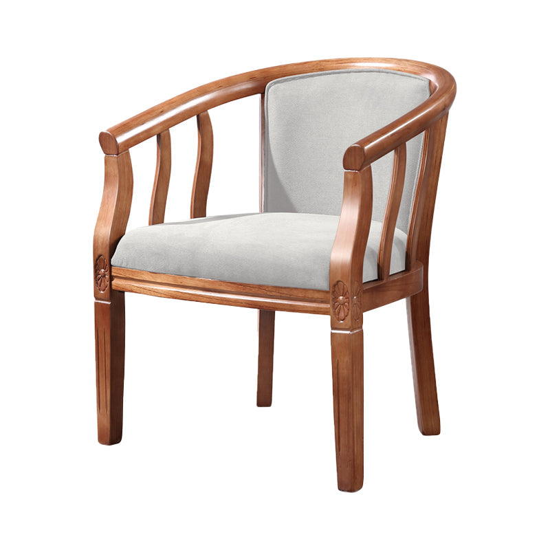 Traditional Wood Dining Armless Chair Linen Fabric Dining Chair for Restaurant Light Gray 1 Piece Clearhalo ' kitchen&dining_furn' 'Dining Chairs' 'Dining Tables & Seating' 'dining_chair' 'furn' 'furn_dining_chair' 'Furniture' 'furniture_dining_chair' 'Kitchen & Dining Furniture' 'kitchen' 4129350