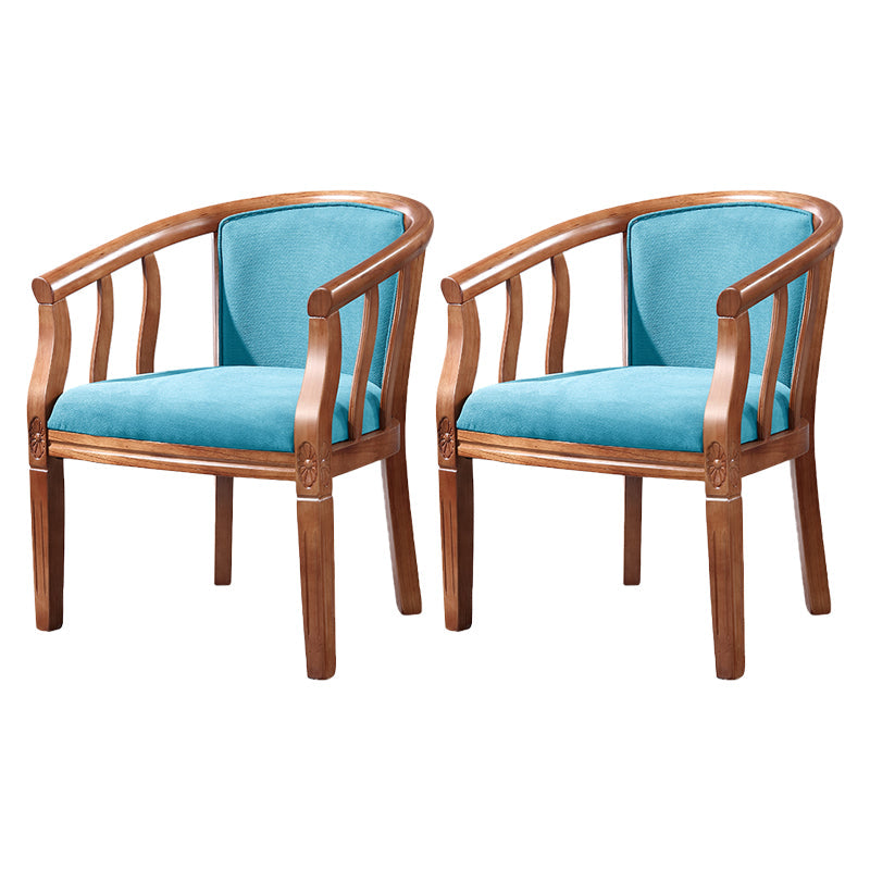 Traditional Wood Dining Armless Chair Linen Fabric Dining Chair for Restaurant Sky Blue 2 Piece Set Clearhalo ' kitchen&dining_furn' 'Dining Chairs' 'Dining Tables & Seating' 'dining_chair' 'furn' 'furn_dining_chair' 'Furniture' 'furniture_dining_chair' 'Kitchen & Dining Furniture' 'kitchen' 4129355