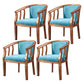 Traditional Wood Dining Armless Chair Linen Fabric Dining Chair for Restaurant Sky Blue 4 Piece Set Clearhalo ' kitchen&dining_furn' 'Dining Chairs' 'Dining Tables & Seating' 'dining_chair' 'furn' 'furn_dining_chair' 'Furniture' 'furniture_dining_chair' 'Kitchen & Dining Furniture' 'kitchen' 4129357