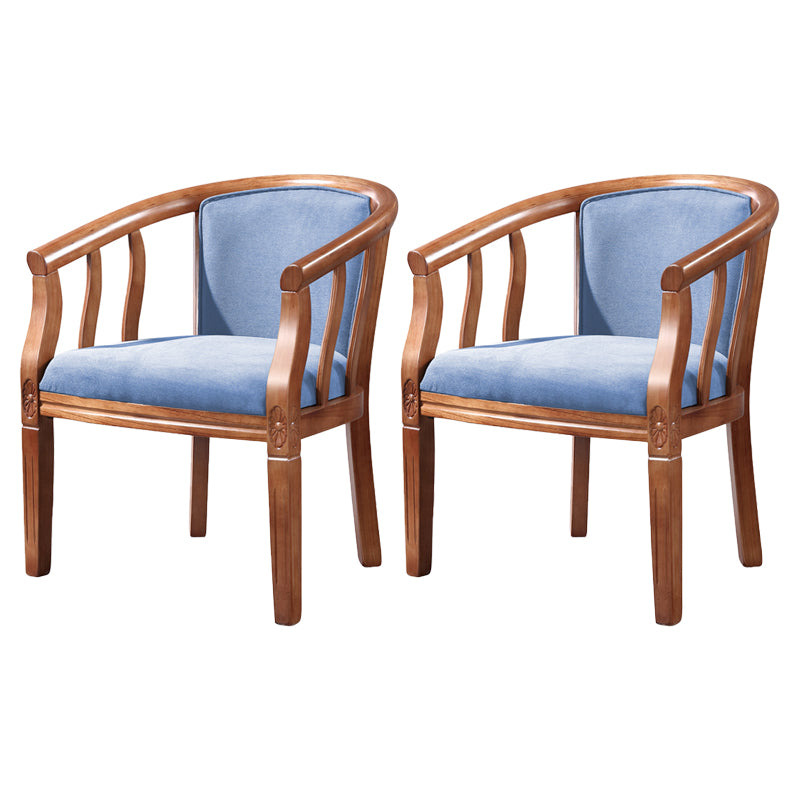Traditional Wood Dining Armless Chair Linen Fabric Dining Chair for Restaurant Dark Blue 2 Piece Set Clearhalo ' kitchen&dining_furn' 'Dining Chairs' 'Dining Tables & Seating' 'dining_chair' 'furn' 'furn_dining_chair' 'Furniture' 'furniture_dining_chair' 'Kitchen & Dining Furniture' 'kitchen' 4129365