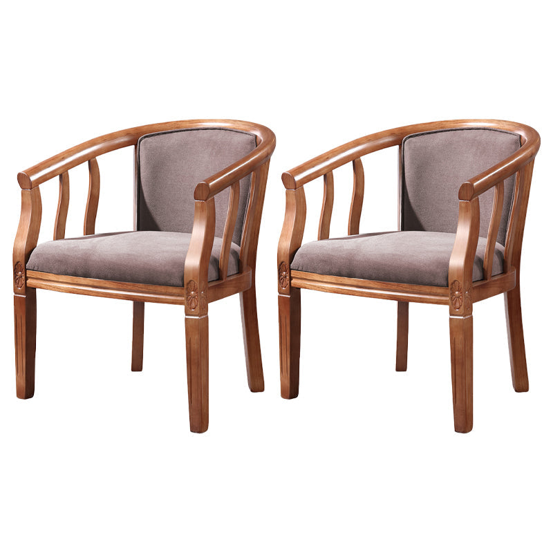 Traditional Wood Dining Armless Chair Linen Fabric Dining Chair for Restaurant Dark Coffee 2 Piece Set Clearhalo ' kitchen&dining_furn' 'Dining Chairs' 'Dining Tables & Seating' 'dining_chair' 'furn' 'furn_dining_chair' 'Furniture' 'furniture_dining_chair' 'Kitchen & Dining Furniture' 'kitchen' 4129368