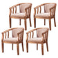 Traditional Wood Dining Armless Chair Linen Fabric Dining Chair for Restaurant Light Coffee 4 Piece Set Clearhalo ' kitchen&dining_furn' 'Dining Chairs' 'Dining Tables & Seating' 'dining_chair' 'furn' 'furn_dining_chair' 'Furniture' 'furniture_dining_chair' 'Kitchen & Dining Furniture' 'kitchen' 4129372