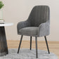 Scandinavian Upholstered Arm Dining Chair Solid Back Dining Single Chair for Home Grey Black Clearhalo ' kitchen&dining_furn' 'Dining Chairs' 'Dining Tables & Seating' 'dining_chair' 'furn' 'furn_dining_chair' 'Furniture' 'furniture_dining_chair' 'Kitchen & Dining Furniture' 'kitchen' 4129375