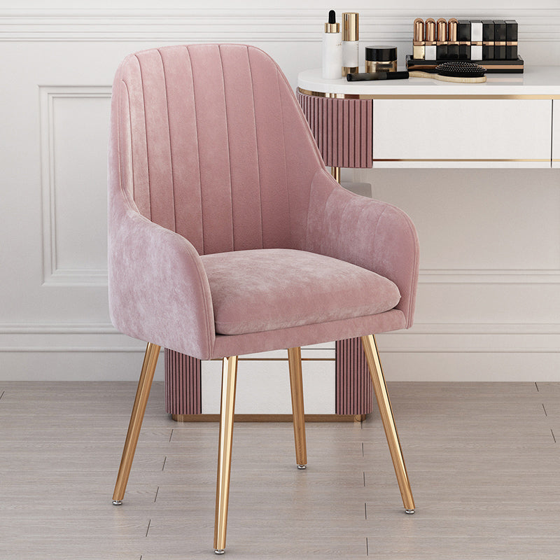Scandinavian Upholstered Arm Dining Chair Solid Back Dining Single Chair for Home Clearhalo ' kitchen&dining_furn' 'Dining Chairs' 'Dining Tables & Seating' 'dining_chair' 'furn' 'furn_dining_chair' 'Furniture' 'furniture_dining_chair' 'Kitchen & Dining Furniture' 'kitchen' 4129379