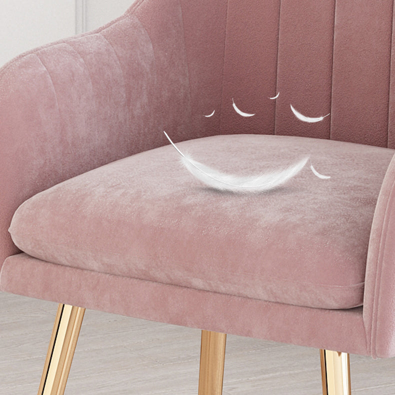 Scandinavian Upholstered Arm Dining Chair Solid Back Dining Single Chair for Home Clearhalo ' kitchen&dining_furn' 'Dining Chairs' 'Dining Tables & Seating' 'dining_chair' 'furn' 'furn_dining_chair' 'Furniture' 'furniture_dining_chair' 'Kitchen & Dining Furniture' 'kitchen' 4129385