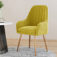 Scandinavian Upholstered Arm Dining Chair Solid Back Dining Single Chair for Home Yellow Brass Gold Clearhalo ' kitchen&dining_furn' 'Dining Chairs' 'Dining Tables & Seating' 'dining_chair' 'furn' 'furn_dining_chair' 'Furniture' 'furniture_dining_chair' 'Kitchen & Dining Furniture' 'kitchen' 4129386