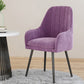 Scandinavian Upholstered Arm Dining Chair Solid Back Dining Single Chair for Home Purple Black Clearhalo ' kitchen&dining_furn' 'Dining Chairs' 'Dining Tables & Seating' 'dining_chair' 'furn' 'furn_dining_chair' 'Furniture' 'furniture_dining_chair' 'Kitchen & Dining Furniture' 'kitchen' 4129390