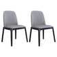 Industrial Ash Parsons Side Chair Matte Finish Leather Dining Chair (Set of 2) Grey Clearhalo ' kitchen&dining_furn' 'Dining Chairs' 'Dining Tables & Seating' 'dining_chair' 'furn' 'furn_dining_chair' 'Furniture' 'furniture_dining_chair' 'Kitchen & Dining Furniture' 'kitchen' 4129403