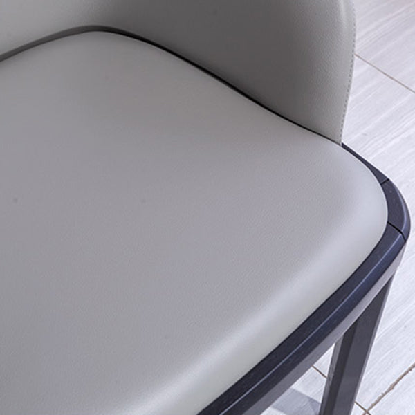 Industrial Ash Parsons Side Chair Matte Finish Leather Dining Chair (Set of 2) Clearhalo ' kitchen&dining_furn' 'Dining Chairs' 'Dining Tables & Seating' 'dining_chair' 'furn' 'furn_dining_chair' 'Furniture' 'furniture_dining_chair' 'Kitchen & Dining Furniture' 'kitchen' 4129412