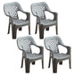 Modern Style Dining Side Chair Plastic Open Back Dining Arm Side Chair Light Gray 4 Piece Set Clearhalo ' kitchen&dining_furn' 'Dining Chairs' 'Dining Tables & Seating' 'dining_chair' 'furn' 'furn_dining_chair' 'Furniture' 'furniture_dining_chair' 'Kitchen & Dining Furniture' 'kitchen' 4129420