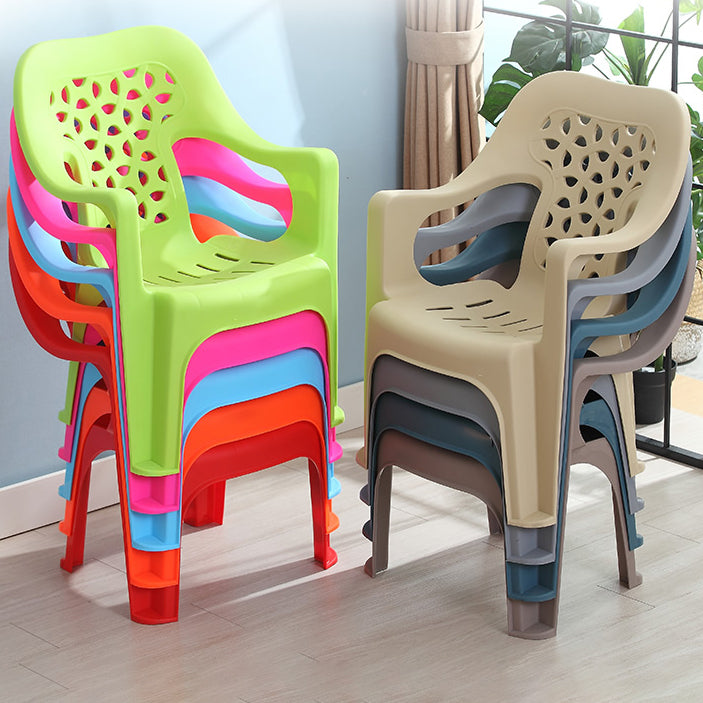Modern Style Dining Side Chair Plastic Open Back Dining Arm Side Chair Clearhalo ' kitchen&dining_furn' 'Dining Chairs' 'Dining Tables & Seating' 'dining_chair' 'furn' 'furn_dining_chair' 'Furniture' 'furniture_dining_chair' 'Kitchen & Dining Furniture' 'kitchen' 4129421