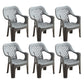 Modern Style Dining Side Chair Plastic Open Back Dining Arm Side Chair Light Gray 6 Piece Set Clearhalo ' kitchen&dining_furn' 'Dining Chairs' 'Dining Tables & Seating' 'dining_chair' 'furn' 'furn_dining_chair' 'Furniture' 'furniture_dining_chair' 'Kitchen & Dining Furniture' 'kitchen' 4129422