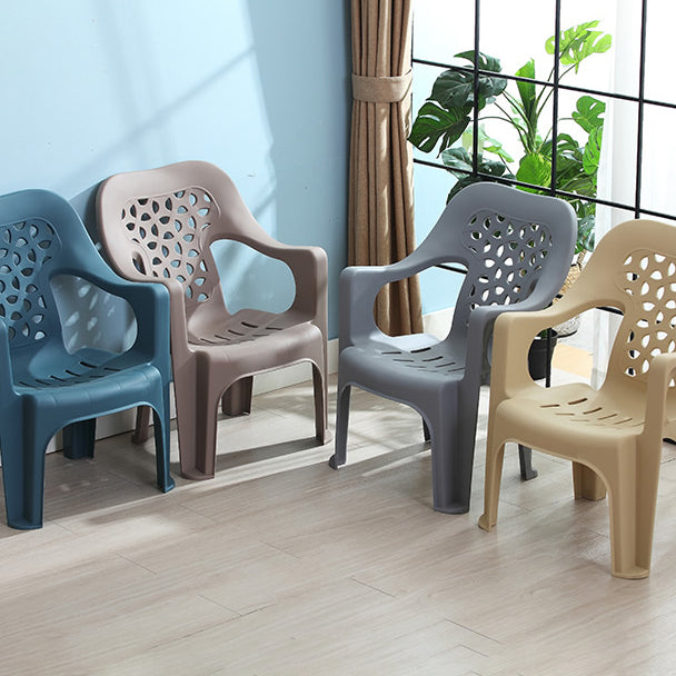 Modern Style Dining Side Chair Plastic Open Back Dining Arm Side Chair Clearhalo ' kitchen&dining_furn' 'Dining Chairs' 'Dining Tables & Seating' 'dining_chair' 'furn' 'furn_dining_chair' 'Furniture' 'furniture_dining_chair' 'Kitchen & Dining Furniture' 'kitchen' 4129424