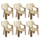 Modern Style Dining Side Chair Plastic Open Back Dining Arm Side Chair Beige 6 Piece Set Clearhalo ' kitchen&dining_furn' 'Dining Chairs' 'Dining Tables & Seating' 'dining_chair' 'furn' 'furn_dining_chair' 'Furniture' 'furniture_dining_chair' 'Kitchen & Dining Furniture' 'kitchen' 4129427