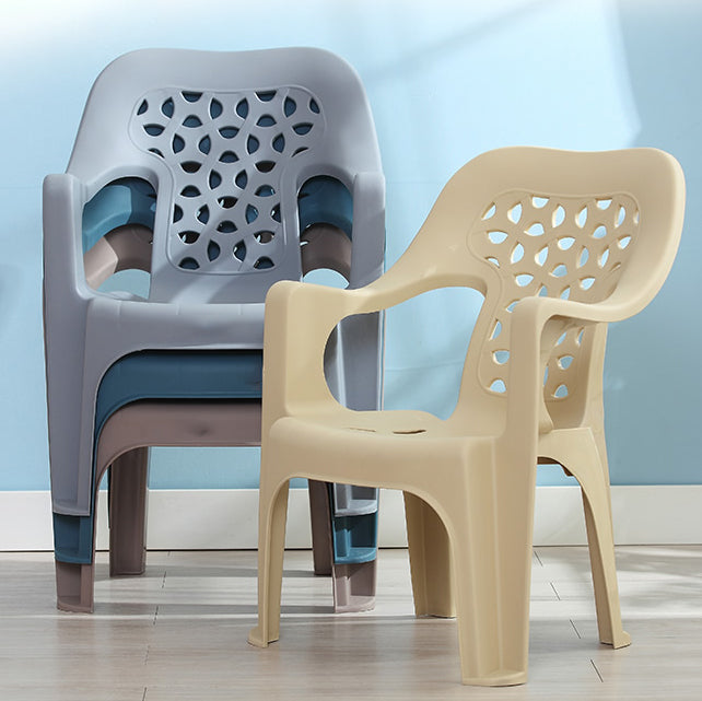 Modern Style Dining Side Chair Plastic Open Back Dining Arm Side Chair Clearhalo ' kitchen&dining_furn' 'Dining Chairs' 'Dining Tables & Seating' 'dining_chair' 'furn' 'furn_dining_chair' 'Furniture' 'furniture_dining_chair' 'Kitchen & Dining Furniture' 'kitchen' 4129433