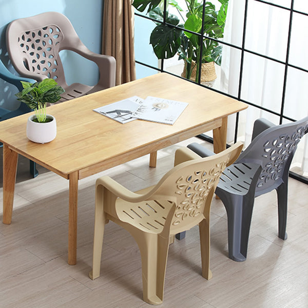 Modern Style Dining Side Chair Plastic Open Back Dining Arm Side Chair Clearhalo ' kitchen&dining_furn' 'Dining Chairs' 'Dining Tables & Seating' 'dining_chair' 'furn' 'furn_dining_chair' 'Furniture' 'furniture_dining_chair' 'Kitchen & Dining Furniture' 'kitchen' 4129435