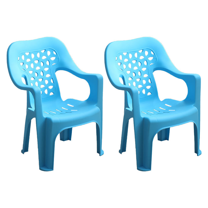 Modern Style Dining Side Chair Plastic Open Back Dining Arm Side Chair Sky Blue 2 Piece Set Clearhalo ' kitchen&dining_furn' 'Dining Chairs' 'Dining Tables & Seating' 'dining_chair' 'furn' 'furn_dining_chair' 'Furniture' 'furniture_dining_chair' 'Kitchen & Dining Furniture' 'kitchen' 4129439