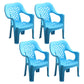 Modern Style Dining Side Chair Plastic Open Back Dining Arm Side Chair Sky Blue 4 Piece Set Clearhalo ' kitchen&dining_furn' 'Dining Chairs' 'Dining Tables & Seating' 'dining_chair' 'furn' 'furn_dining_chair' 'Furniture' 'furniture_dining_chair' 'Kitchen & Dining Furniture' 'kitchen' 4129440