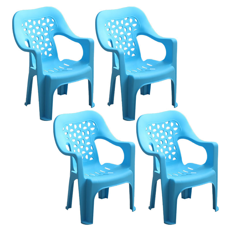 Modern Style Dining Side Chair Plastic Open Back Dining Arm Side Chair Sky Blue 4 Piece Set Clearhalo ' kitchen&dining_furn' 'Dining Chairs' 'Dining Tables & Seating' 'dining_chair' 'furn' 'furn_dining_chair' 'Furniture' 'furniture_dining_chair' 'Kitchen & Dining Furniture' 'kitchen' 4129440
