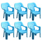 Modern Style Dining Side Chair Plastic Open Back Dining Arm Side Chair Sky Blue 6 Piece Set Clearhalo ' kitchen&dining_furn' 'Dining Chairs' 'Dining Tables & Seating' 'dining_chair' 'furn' 'furn_dining_chair' 'Furniture' 'furniture_dining_chair' 'Kitchen & Dining Furniture' 'kitchen' 4129441