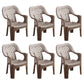 Modern Style Dining Side Chair Plastic Open Back Dining Arm Side Chair Coffee 6 Piece Set Clearhalo ' kitchen&dining_furn' 'Dining Chairs' 'Dining Tables & Seating' 'dining_chair' 'furn' 'furn_dining_chair' 'Furniture' 'furniture_dining_chair' 'Kitchen & Dining Furniture' 'kitchen' 4129444