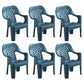 Modern Style Dining Side Chair Plastic Open Back Dining Arm Side Chair Peacock Blue 6 Piece Set Clearhalo ' kitchen&dining_furn' 'Dining Chairs' 'Dining Tables & Seating' 'dining_chair' 'furn' 'furn_dining_chair' 'Furniture' 'furniture_dining_chair' 'Kitchen & Dining Furniture' 'kitchen' 4129447
