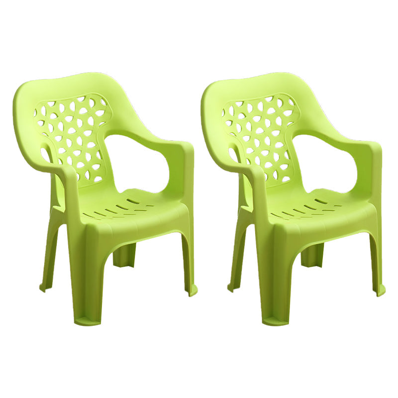 Modern Style Dining Side Chair Plastic Open Back Dining Arm Side Chair Fruit Green 2 Piece Set Clearhalo ' kitchen&dining_furn' 'Dining Chairs' 'Dining Tables & Seating' 'dining_chair' 'furn' 'furn_dining_chair' 'Furniture' 'furniture_dining_chair' 'Kitchen & Dining Furniture' 'kitchen' 4129448