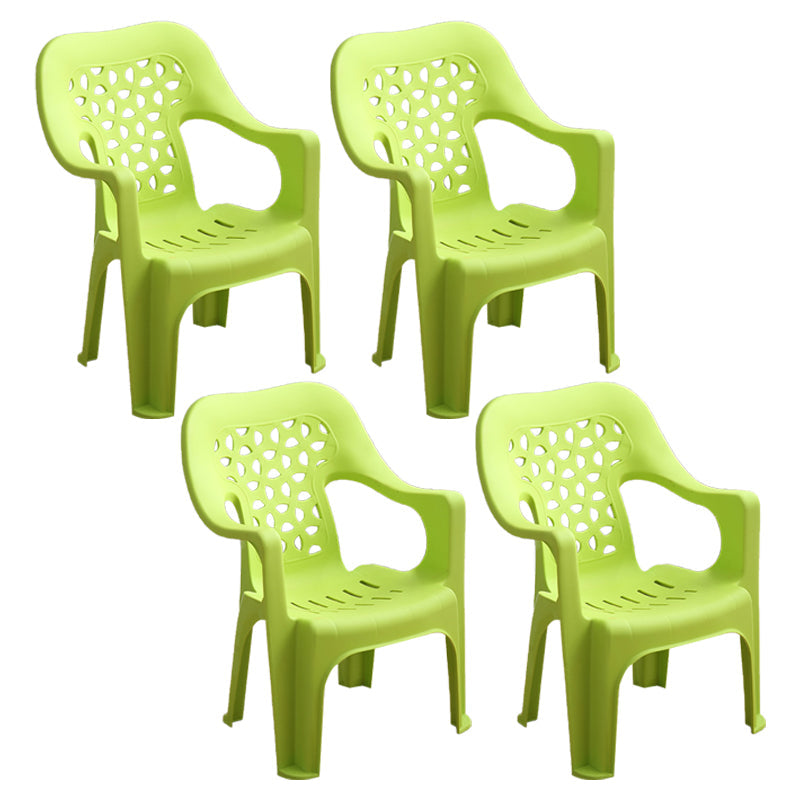 Modern Style Dining Side Chair Plastic Open Back Dining Arm Side Chair Fruit Green 4 Piece Set Clearhalo ' kitchen&dining_furn' 'Dining Chairs' 'Dining Tables & Seating' 'dining_chair' 'furn' 'furn_dining_chair' 'Furniture' 'furniture_dining_chair' 'Kitchen & Dining Furniture' 'kitchen' 4129449