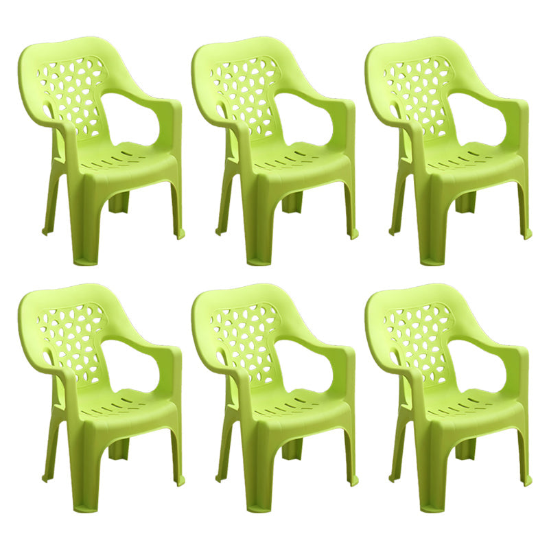 Modern Style Dining Side Chair Plastic Open Back Dining Arm Side Chair Fruit Green 6 Piece Set Clearhalo ' kitchen&dining_furn' 'Dining Chairs' 'Dining Tables & Seating' 'dining_chair' 'furn' 'furn_dining_chair' 'Furniture' 'furniture_dining_chair' 'Kitchen & Dining Furniture' 'kitchen' 4129450