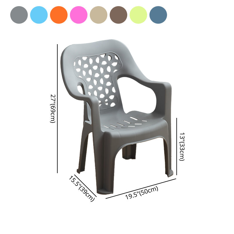 Modern Style Dining Side Chair Plastic Open Back Dining Arm Side Chair Clearhalo ' kitchen&dining_furn' 'Dining Chairs' 'Dining Tables & Seating' 'dining_chair' 'furn' 'furn_dining_chair' 'Furniture' 'furniture_dining_chair' 'Kitchen & Dining Furniture' 'kitchen' 4129451