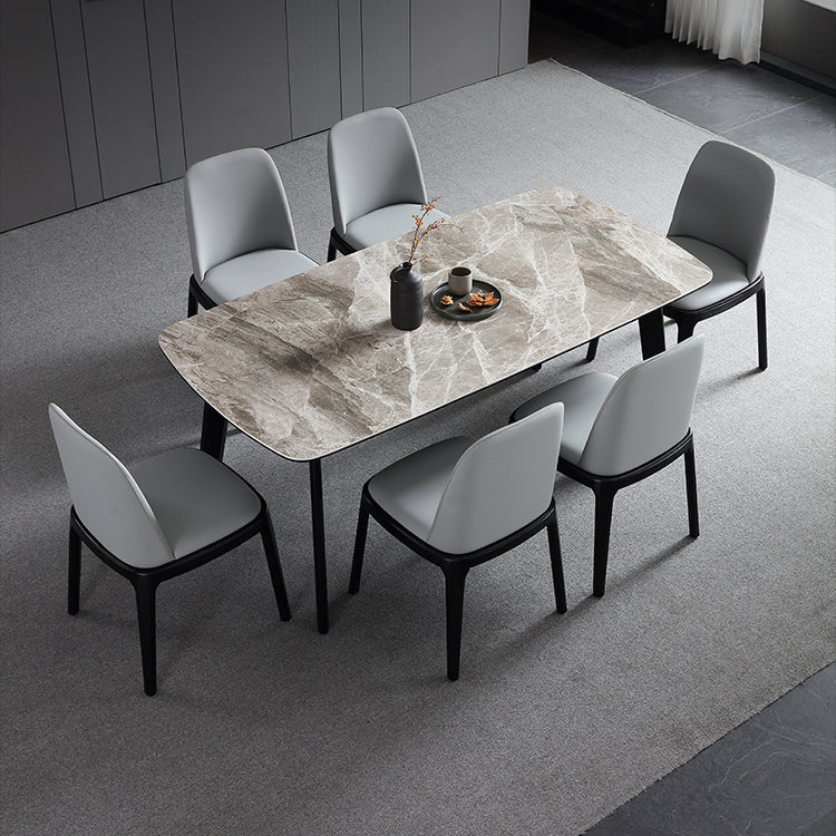 Industrial Wood Dining Room Chair Faux Leather Armless Chairs for Home Use Clearhalo ' kitchen&dining_furn' 'Dining Chairs' 'Dining Tables & Seating' 'dining_chair' 'furn' 'furn_dining_chair' 'Furniture' 'furniture_dining_chair' 'Kitchen & Dining Furniture' 'kitchen' 4129459