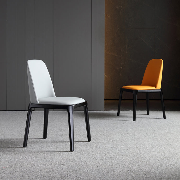 Industrial Wood Dining Room Chair Faux Leather Armless Chairs for Home Use Clearhalo ' kitchen&dining_furn' 'Dining Chairs' 'Dining Tables & Seating' 'dining_chair' 'furn' 'furn_dining_chair' 'Furniture' 'furniture_dining_chair' 'Kitchen & Dining Furniture' 'kitchen' 4129470