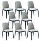 Industrial Wood Dining Room Chair Faux Leather Armless Chairs for Home Use Smoke Gray 8 Piece Set Clearhalo ' kitchen&dining_furn' 'Dining Chairs' 'Dining Tables & Seating' 'dining_chair' 'furn' 'furn_dining_chair' 'Furniture' 'furniture_dining_chair' 'Kitchen & Dining Furniture' 'kitchen' 4129471