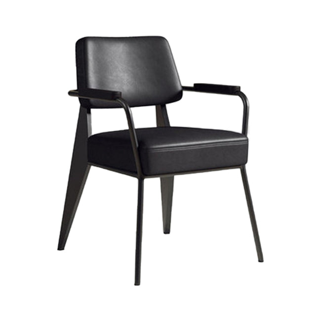 Industrial Style Metal Dining Chair Open Back Dining Arm Side Chair for Kitchen Black 1 Piece Clearhalo ' kitchen&dining_furn' 'Dining Chairs' 'Dining Tables & Seating' 'dining_chair' 'furn' 'furn_dining_chair' 'Furniture' 'furniture_dining_chair' 'Kitchen & Dining Furniture' 'kitchen' 4129483