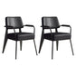 Industrial Style Metal Dining Chair Open Back Dining Arm Side Chair for Kitchen Black 2 Piece Set Clearhalo ' kitchen&dining_furn' 'Dining Chairs' 'Dining Tables & Seating' 'dining_chair' 'furn' 'furn_dining_chair' 'Furniture' 'furniture_dining_chair' 'Kitchen & Dining Furniture' 'kitchen' 4129484