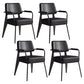 Industrial Style Metal Dining Chair Open Back Dining Arm Side Chair for Kitchen Black 4 Piece Set Clearhalo ' kitchen&dining_furn' 'Dining Chairs' 'Dining Tables & Seating' 'dining_chair' 'furn' 'furn_dining_chair' 'Furniture' 'furniture_dining_chair' 'Kitchen & Dining Furniture' 'kitchen' 4129486