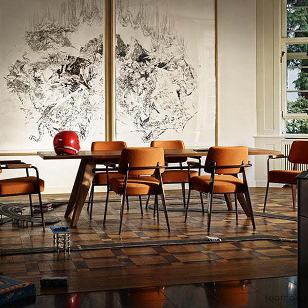 Industrial Style Metal Dining Chair Open Back Dining Arm Side Chair for Kitchen Clearhalo ' kitchen&dining_furn' 'Dining Chairs' 'Dining Tables & Seating' 'dining_chair' 'furn' 'furn_dining_chair' 'Furniture' 'furniture_dining_chair' 'Kitchen & Dining Furniture' 'kitchen' 4129489