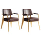 Industrial Style Metal Dining Chair Open Back Dining Arm Side Chair for Kitchen Brown 2 Piece Set Clearhalo ' kitchen&dining_furn' 'Dining Chairs' 'Dining Tables & Seating' 'dining_chair' 'furn' 'furn_dining_chair' 'Furniture' 'furniture_dining_chair' 'Kitchen & Dining Furniture' 'kitchen' 4129497